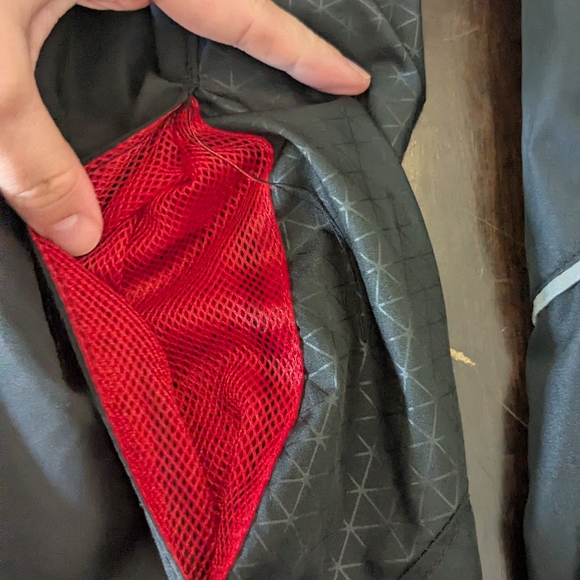 Men's Black Jacket with Red Accents - Brand:Starter Y2K Vintage Windbreaker Mesh - Picture 4 of 15